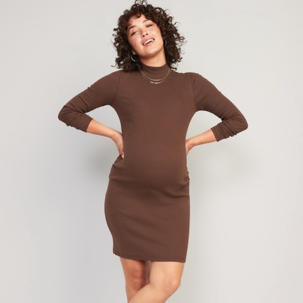 NWOT Brown Maternity Dress Old Navy